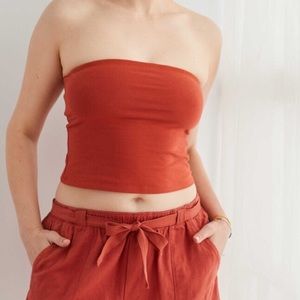 Aerie Chill Tube/Bandeau Top in Burnt Orange